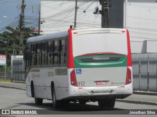 Borborema Imperial Transportes 912 na cidade de Jaboatão dos Guararapes, Pernambuco, Brasil, por Jonathan Silva. Número da foto: #13273052.