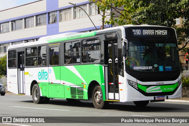 Viação Elite RJ 176.083 na cidade de Volta Redonda, Rio de Janeiro, Brasil, por Paulo Henrique Pereira Borges. Número da foto: #13273307.