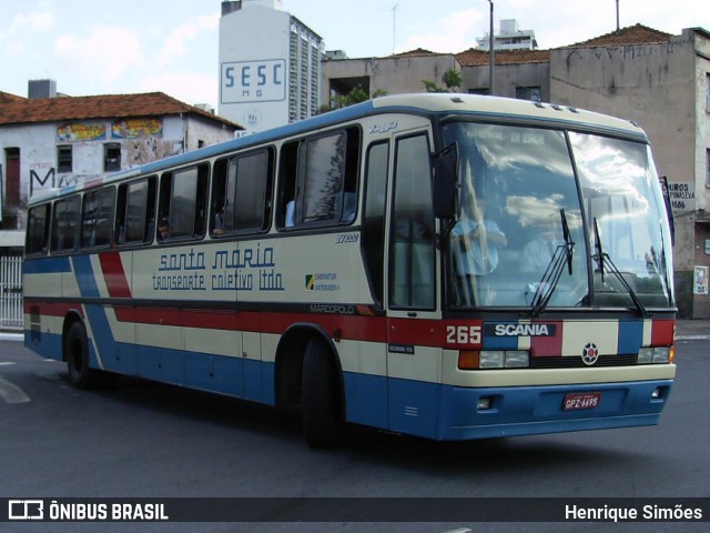 Transporte Coletivo Santa Maria 265 na cidade de Belo Horizonte, Minas Gerais, Brasil, por Henrique Simões. Número da foto: #13271892.