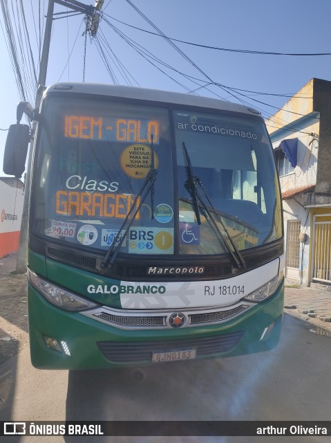 Viação Galo Branco RJ 181.014 na cidade de São Gonçalo, Rio de Janeiro, Brasil, por arthur Oliveira. Número da foto: #13273784.