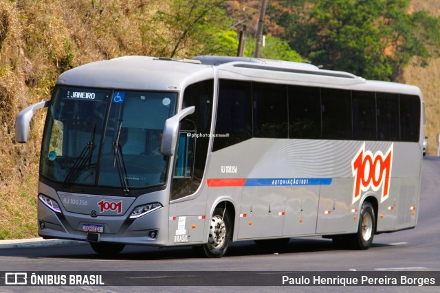 Auto Viação 1001 RJ 108.156 na cidade de Piraí, Rio de Janeiro, Brasil, por Paulo Henrique Pereira Borges. Número da foto: #13275636.