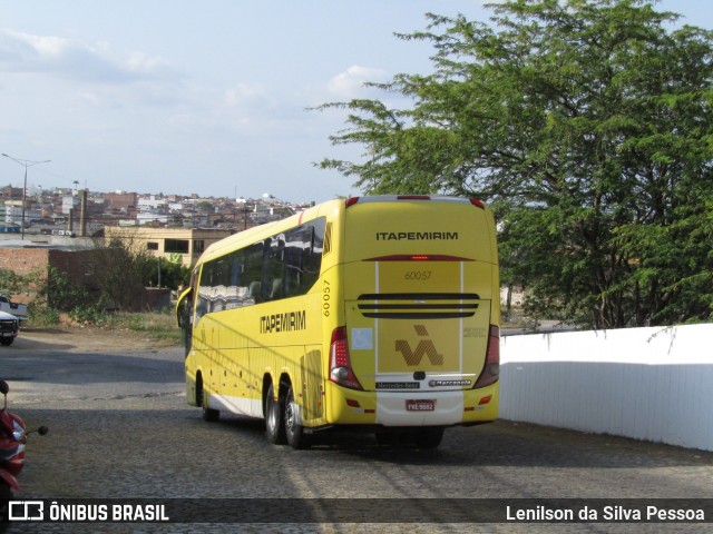 Viação Itapemirim 60057 na cidade de Caruaru, Pernambuco, Brasil, por Lenilson da Silva Pessoa. Número da foto: #13274686.