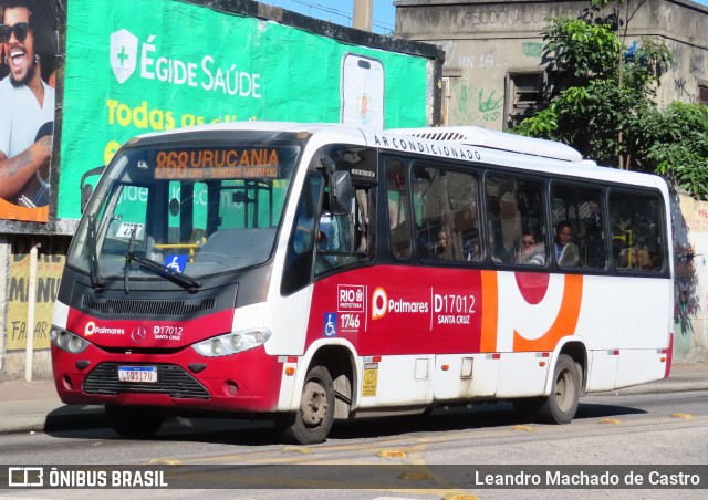 Auto Viação Palmares D17012 na cidade de Rio de Janeiro, Rio de Janeiro, Brasil, por Leandro Machado de Castro. Número da foto: #13275884.