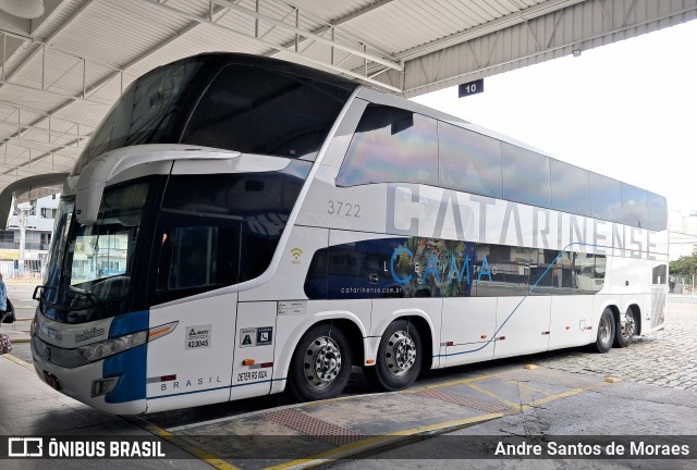 Auto Viação Catarinense 3722 na cidade de Balneário Camboriú, Santa Catarina, Brasil, por Andre Santos de Moraes. Número da foto: #13275397.