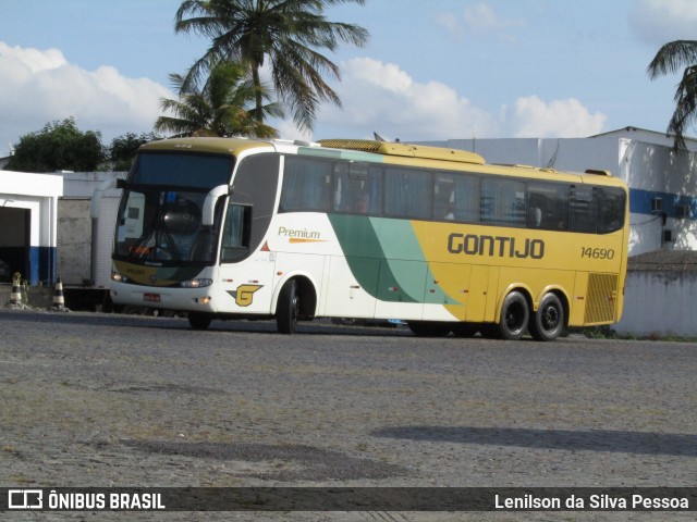 Empresa Gontijo de Transportes 14690 na cidade de Caruaru, Pernambuco, Brasil, por Lenilson da Silva Pessoa. Número da foto: #13274685.