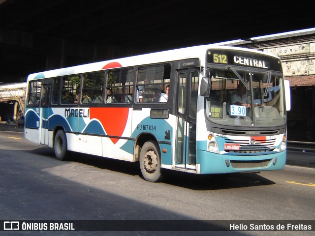 Transportes Mageli RJ 167.034 na cidade de Rio de Janeiro, Rio de Janeiro, Brasil, por Helio Santos de Freitas. Número da foto: #13274652.