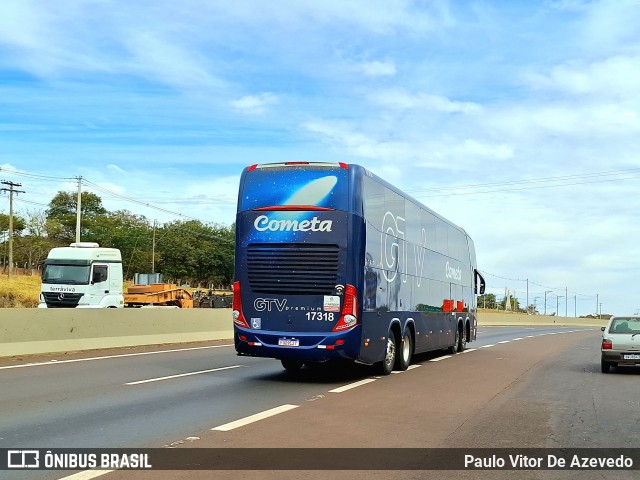 Viação Cometa 17318 na cidade de Franca, São Paulo, Brasil, por Paulo Vitor De Azevedo. Número da foto: #13275030.