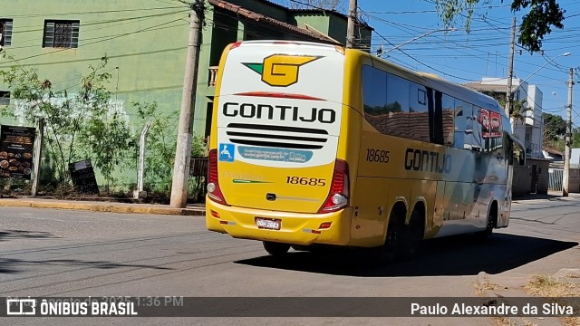 Empresa Gontijo de Transportes 18685 na cidade de Matozinhos, Minas Gerais, Brasil, por Paulo Alexandre da Silva. Número da foto: #13275165.