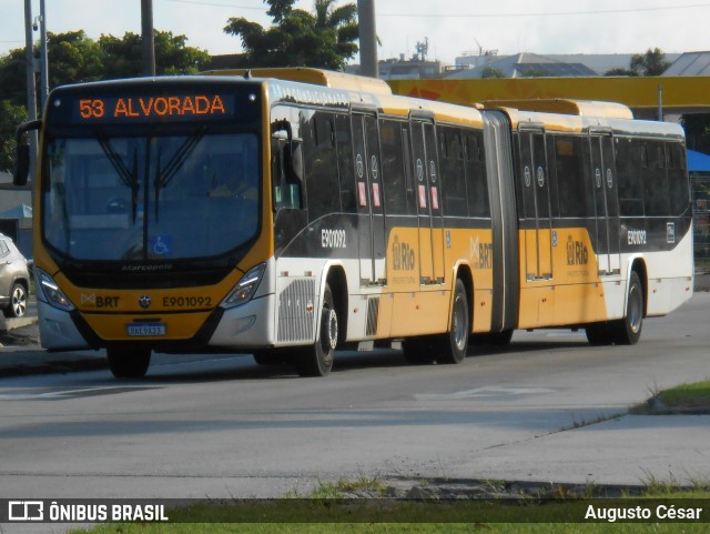 Mobi Rio E901092 na cidade de Rio de Janeiro, Rio de Janeiro, Brasil, por Augusto César. Número da foto: #13275568.