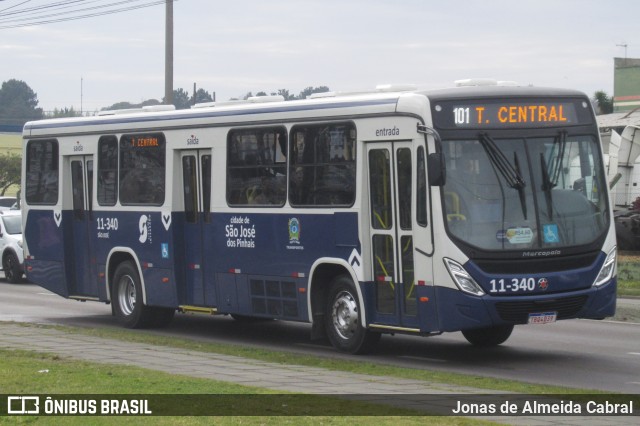 Auto Viação São José dos Pinhais 11-340 na cidade de São José dos Pinhais, Paraná, Brasil, por Jonas de Almeida Cabral. Número da foto: #13275053.