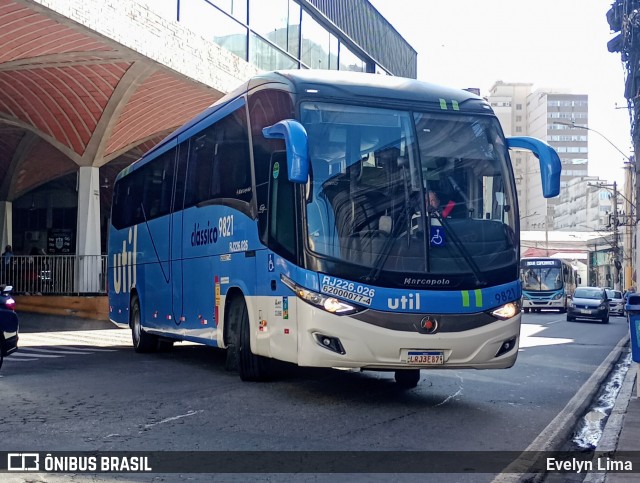 UTIL - União Transporte Interestadual de Luxo 9821 na cidade de Barra Mansa, Rio de Janeiro, Brasil, por Evelyn Lima. Número da foto: #13275893.