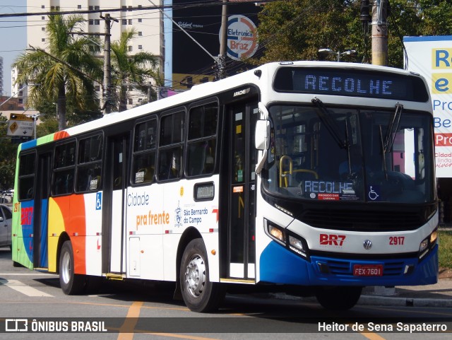 BR7 Mobilidade 2917 na cidade de São Bernardo do Campo, São Paulo, Brasil, por Heitor de Sena Sapaterro. Número da foto: #13274452.
