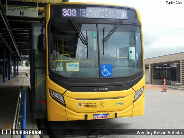 City Transporte Urbano Intermodal Sorocaba 2799 na cidade de Sorocaba, São Paulo, Brasil, por Weslley Kelvin Batista. Número da foto: #13275424.
