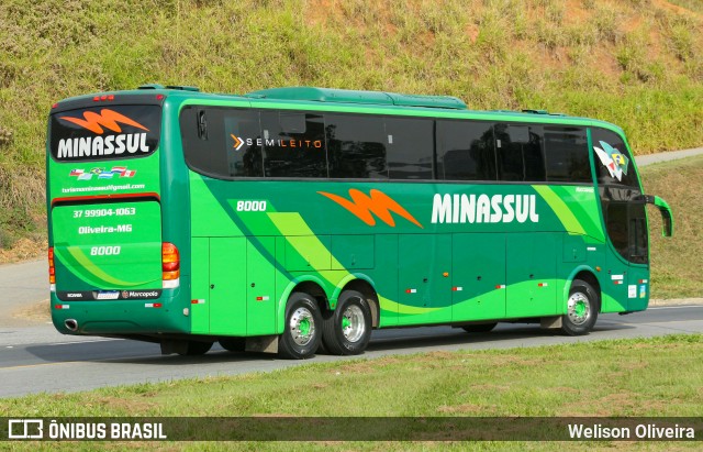 MinasSul - Minastur - Viação Minas Tour 8000 na cidade de Aparecida, São Paulo, Brasil, por Welison Oliveira. Número da foto: #13275009.