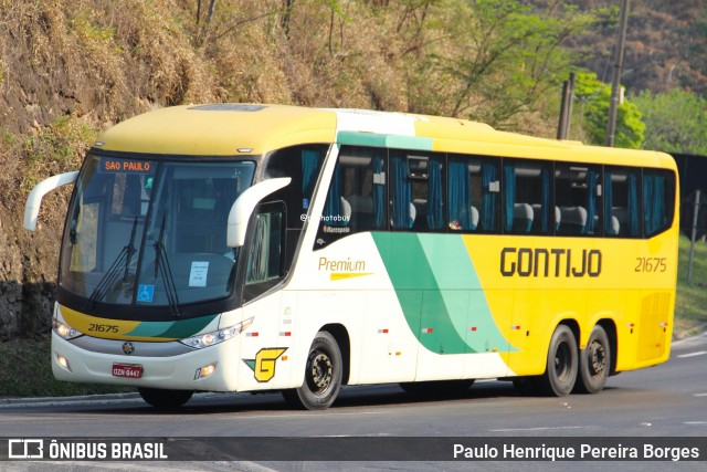 Empresa Gontijo de Transportes 21675 na cidade de Piraí, Rio de Janeiro, Brasil, por Paulo Henrique Pereira Borges. Número da foto: #13275651.