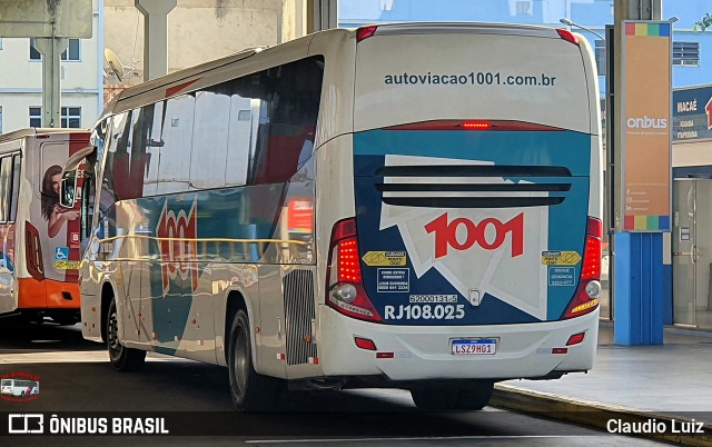 Auto Viação 1001 RJ 108.025 na cidade de Nilópolis, Rio de Janeiro, Brasil, por Claudio Luiz. Número da foto: #13275251.