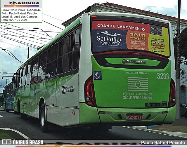 Expresso Maringá São José dos Campos 3233 na cidade de São José dos Campos, São Paulo, Brasil, por Paulo Rafael Peixoto. Número da foto: #13274446.