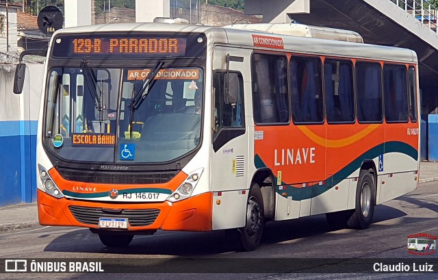 Linave Transportes RJ 146.017 na cidade de Nilópolis, Rio de Janeiro, Brasil, por Claudio Luiz. Número da foto: #13279572.