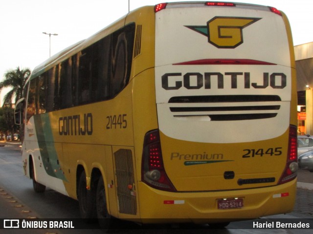 Empresa Gontijo de Transportes 21445 na cidade de Patos de Minas, Minas Gerais, Brasil, por Hariel Bernades. Número da foto: #13278082.
