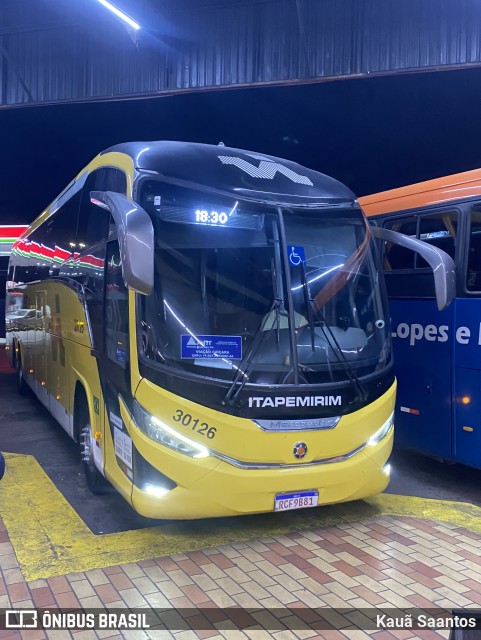 Viação Itapemirim 30126 na cidade de João Monlevade, Minas Gerais, Brasil, por Kauã Saantos. Número da foto: #13276855.
