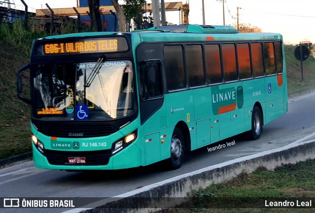 Linave Transportes RJ146.143 na cidade de Queimados, Rio de Janeiro, Brasil, por Leandro Leal. Número da foto: #13279097.