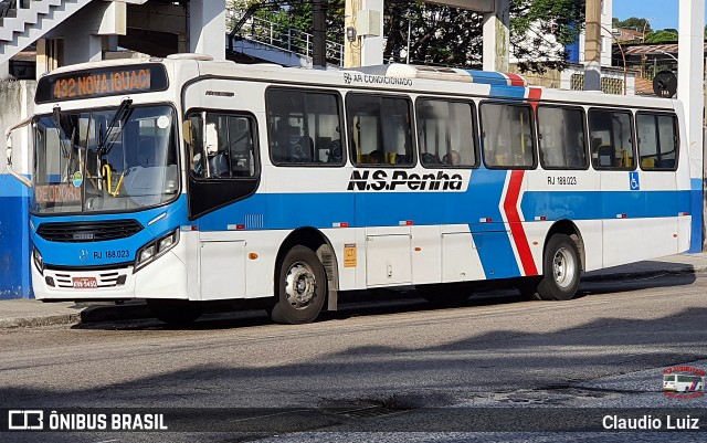 Viação Nossa Senhora da Penha RJ 188.023 na cidade de Nilópolis, Rio de Janeiro, Brasil, por Claudio Luiz. Número da foto: #13279680.