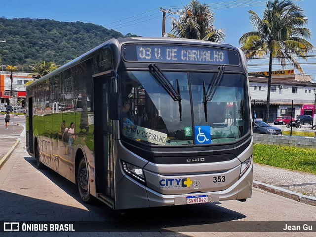 City Transporte Urbano Intermodal - Guarujá 353 na cidade de Guarujá, São Paulo, Brasil, por Jean Gu. Número da foto: #13278872.