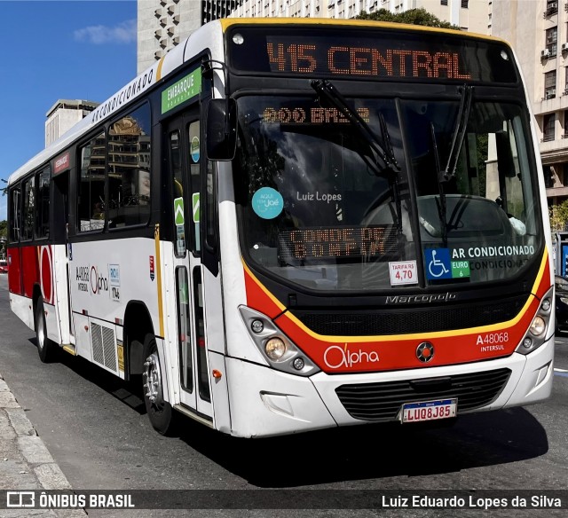 Auto Viação Alpha A48068 na cidade de Rio de Janeiro, Rio de Janeiro, Brasil, por Luiz Eduardo Lopes da Silva. Número da foto: #13279907.