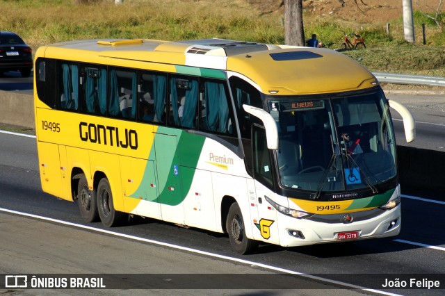 Empresa Gontijo de Transportes 19495 na cidade de Canas, São Paulo, Brasil, por João Felipe. Número da foto: #13278319.