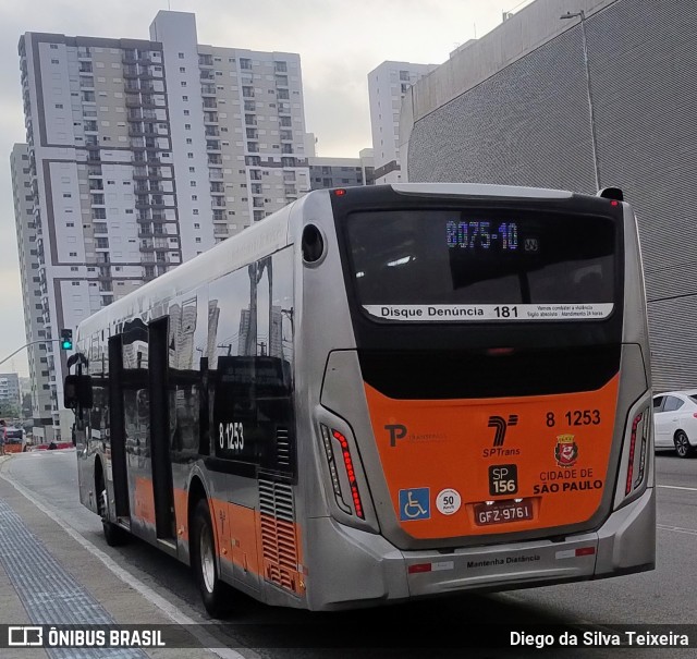 TRANSPPASS - Transporte de Passageiros 8 1253 na cidade de São Paulo, São Paulo, Brasil, por Diego da Silva Teixeira. Número da foto: #13278839.