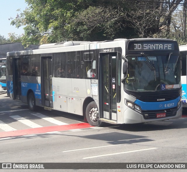 Transwolff Transportes e Turismo 6 6317 na cidade de São Paulo, São Paulo, Brasil, por LUIS FELIPE CANDIDO NERI. Número da foto: #13277007.
