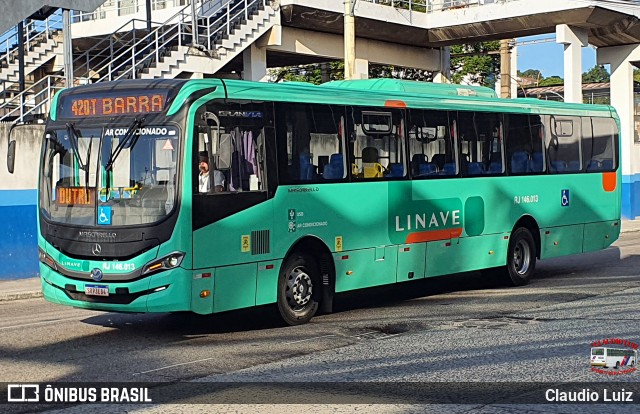 Linave Transportes RJ 146.013 na cidade de Nilópolis, Rio de Janeiro, Brasil, por Claudio Luiz. Número da foto: #13279690.