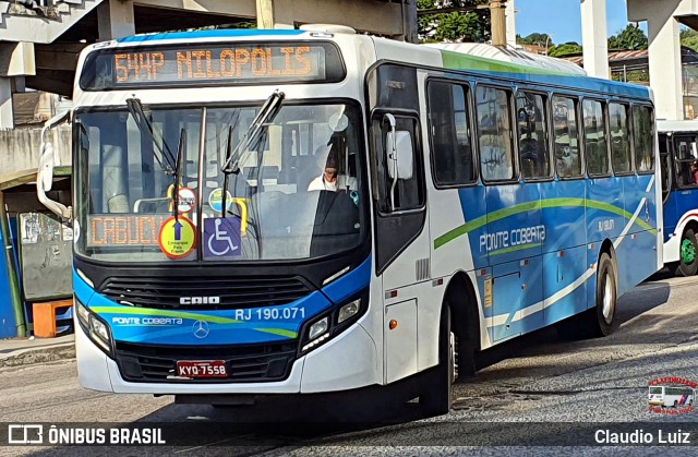 Viação Ponte Coberta RJ 190.071 na cidade de Nilópolis, Rio de Janeiro, Brasil, por Claudio Luiz. Número da foto: #13279511.
