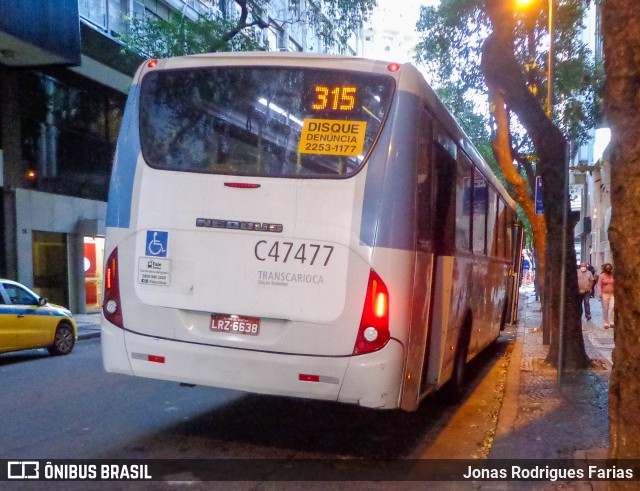 Viação Redentor C47477 na cidade de Rio de Janeiro, Rio de Janeiro, Brasil, por Jonas Rodrigues Farias. Número da foto: #13276582.