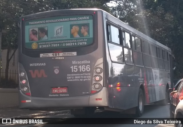 Viação Miracatiba 15.166 na cidade de São Paulo, São Paulo, Brasil, por Diego da Silva Teixeira. Número da foto: #13277854.