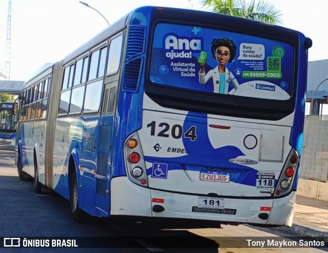 VB Transportes e Turismo 1204 na cidade de Campinas, São Paulo, Brasil, por Tony Maykon Santos. Número da foto: #13276979.