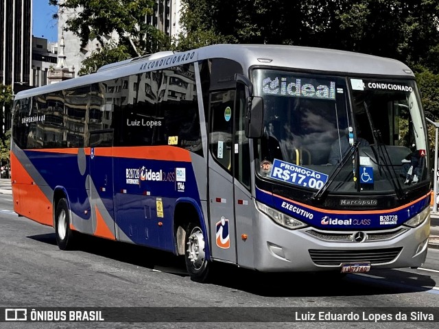 Viação Ideal B28728 na cidade de Rio de Janeiro, Rio de Janeiro, Brasil, por Luiz Eduardo Lopes da Silva. Número da foto: #13279891.