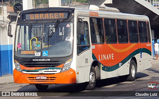 Linave Transportes RJ 146.117 na cidade de Nilópolis, Rio de Janeiro, Brasil, por Claudio Luiz. Número da foto: #13279545.