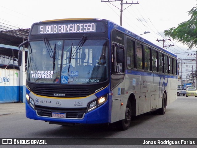 Viação Vila Real B11530 na cidade de Rio de Janeiro, Rio de Janeiro, Brasil, por Jonas Rodrigues Farias. Número da foto: #13276661.