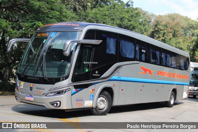Viação Piracicabana 7124 na cidade de São Paulo, São Paulo, Brasil, por Paulo Henrique Pereira Borges. Número da foto: #13278927.