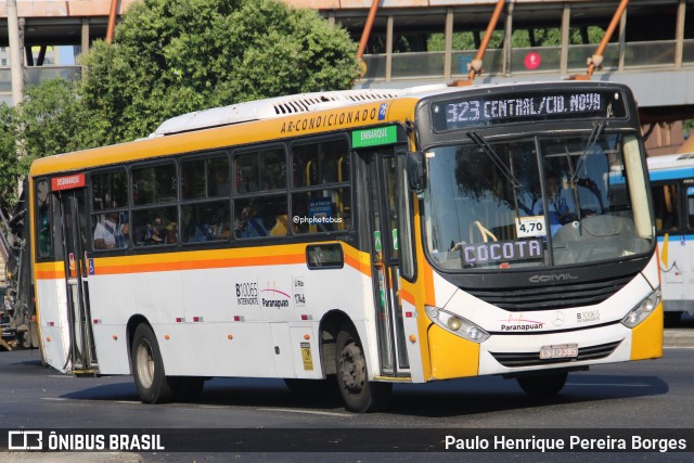 Transportes Paranapuan B10065 na cidade de Rio de Janeiro, Rio de Janeiro, Brasil, por Paulo Henrique Pereira Borges. Número da foto: #13278816.