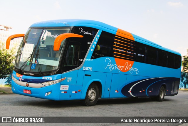 Empresa de Ônibus Pássaro Marron 5878 na cidade de São Paulo, São Paulo, Brasil, por Paulo Henrique Pereira Borges. Número da foto: #13278923.