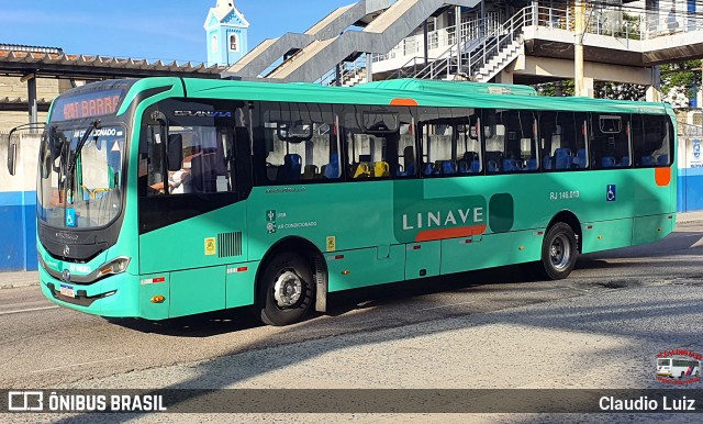 Linave Transportes RJ 146.013 na cidade de Nilópolis, Rio de Janeiro, Brasil, por Claudio Luiz. Número da foto: #13279692.