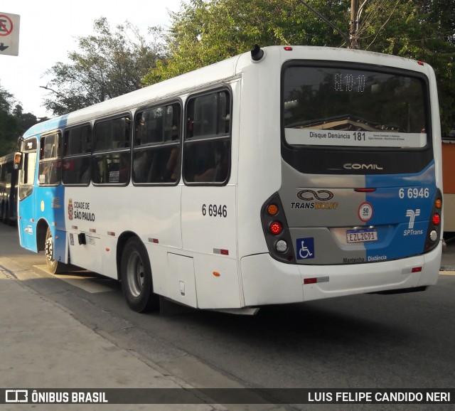 Transwolff Transportes e Turismo 6 6946 na cidade de São Paulo, São Paulo, Brasil, por LUIS FELIPE CANDIDO NERI. Número da foto: #13278901.