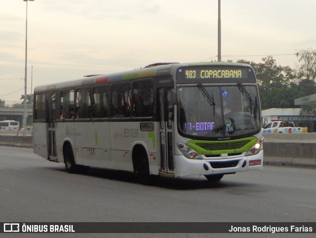 Viação VG B31038 na cidade de Rio de Janeiro, Rio de Janeiro, Brasil, por Jonas Rodrigues Farias. Número da foto: #13276617.