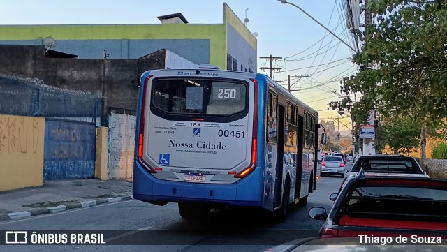 Viação Cidade de Caieiras 00451 na cidade de Franco da Rocha, São Paulo, Brasil, por Thiago de Souza. Número da foto: #13277639.
