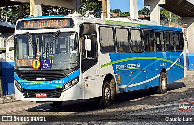 Viação Ponte Coberta RJ 190.071 na cidade de Nilópolis, Rio de Janeiro, Brasil, por Claudio Luiz. Número da foto: #13279508.