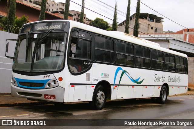 Viação Santa Elizabeth 5727 na cidade de Caratinga, Minas Gerais, Brasil, por Paulo Henrique Pereira Borges. Número da foto: #13282767.