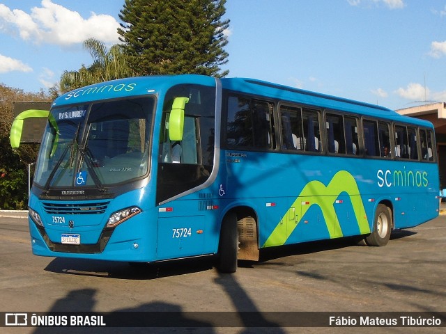 SC Minas Transportes 75724 na cidade de Três Corações, Minas Gerais, Brasil, por Fábio Mateus Tibúrcio. Número da foto: #13281399.
