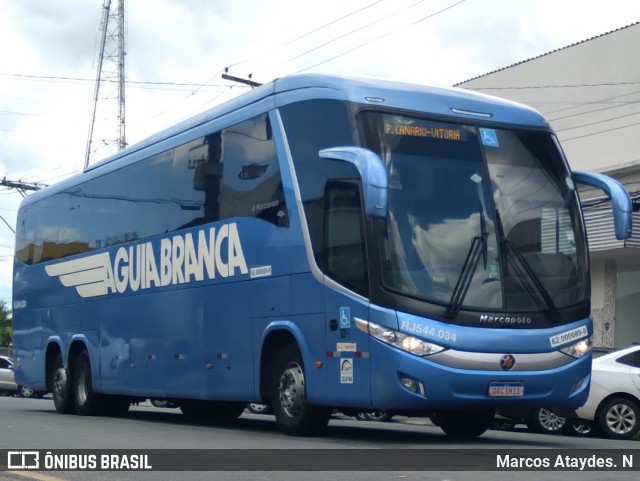 Viação Águia Branca RJ544.034 na cidade de Linhares, Espírito Santo, Brasil, por Marcos Ataydes. N. Número da foto: #13283586.
